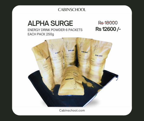 Alpha Surge Energy Drink Powder | 100% Ayurvedic | Herbal Testosterone Booster | Built for Brahmacharis, Athletes & HighPerforming Men | 6 Packs - Image 2