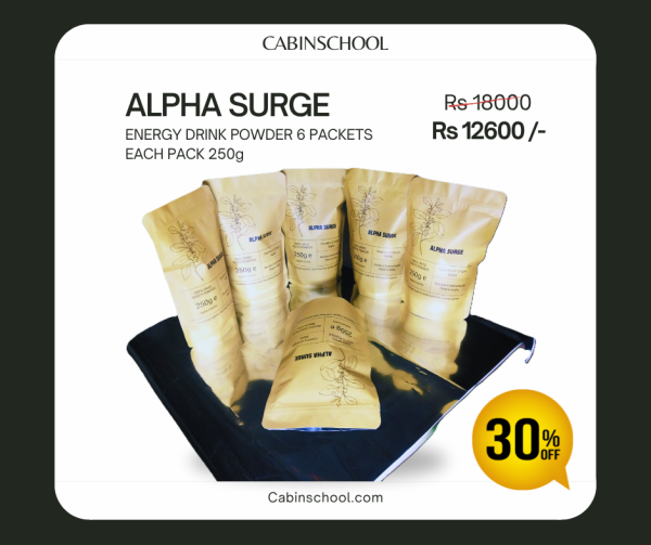 Alpha Surge Energy Drink Powder | 100% Ayurvedic | Herbal Testosterone Booster | Built for Brahmacharis, Athletes & HighPerforming Men | 6 Packs