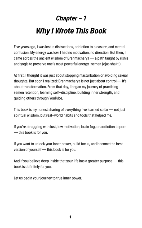 Unlock Your Energy. Master Your Mind. Transform Your Life. - A Practical Guide to Brahmacharya & Semen Retention E-Book - Image 3